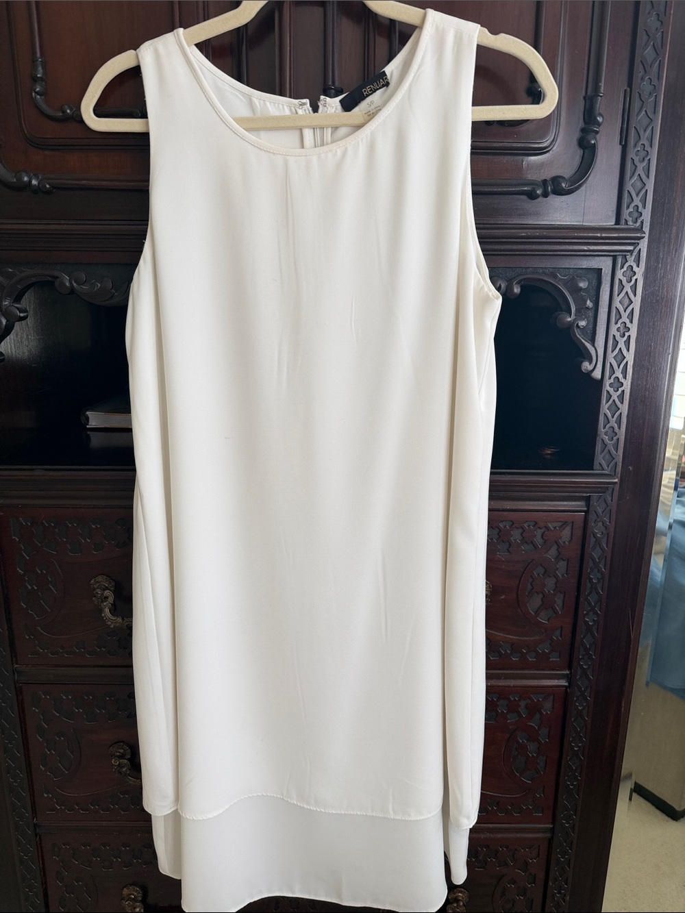 Renuar Sleeveless Cream Shift Dress